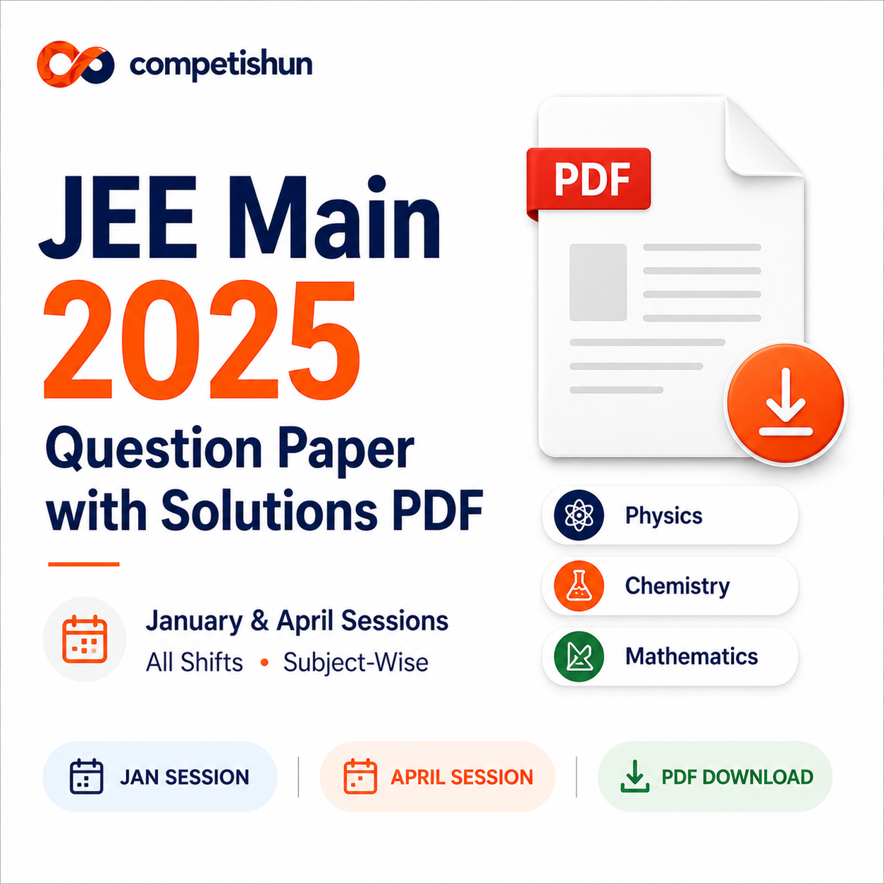 JEE Main 2025 Question Paper with Solutions PDF — January and April All ...