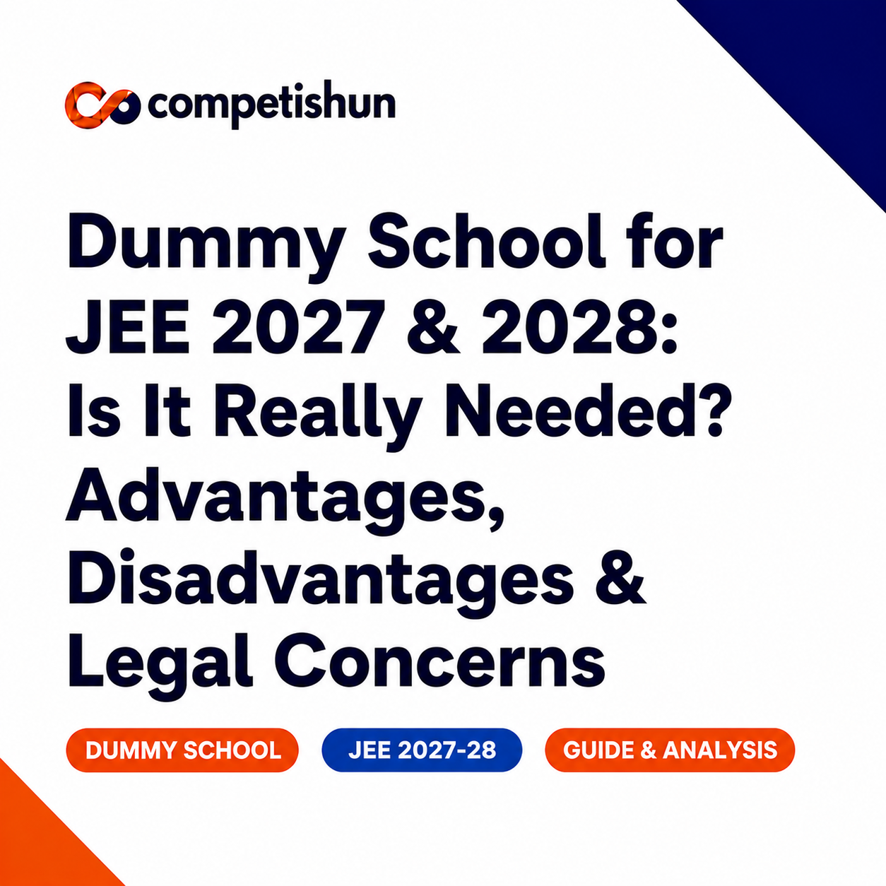 Dummy School for JEE 2027 & 2028: Is It Really Needed? Advantages ...
