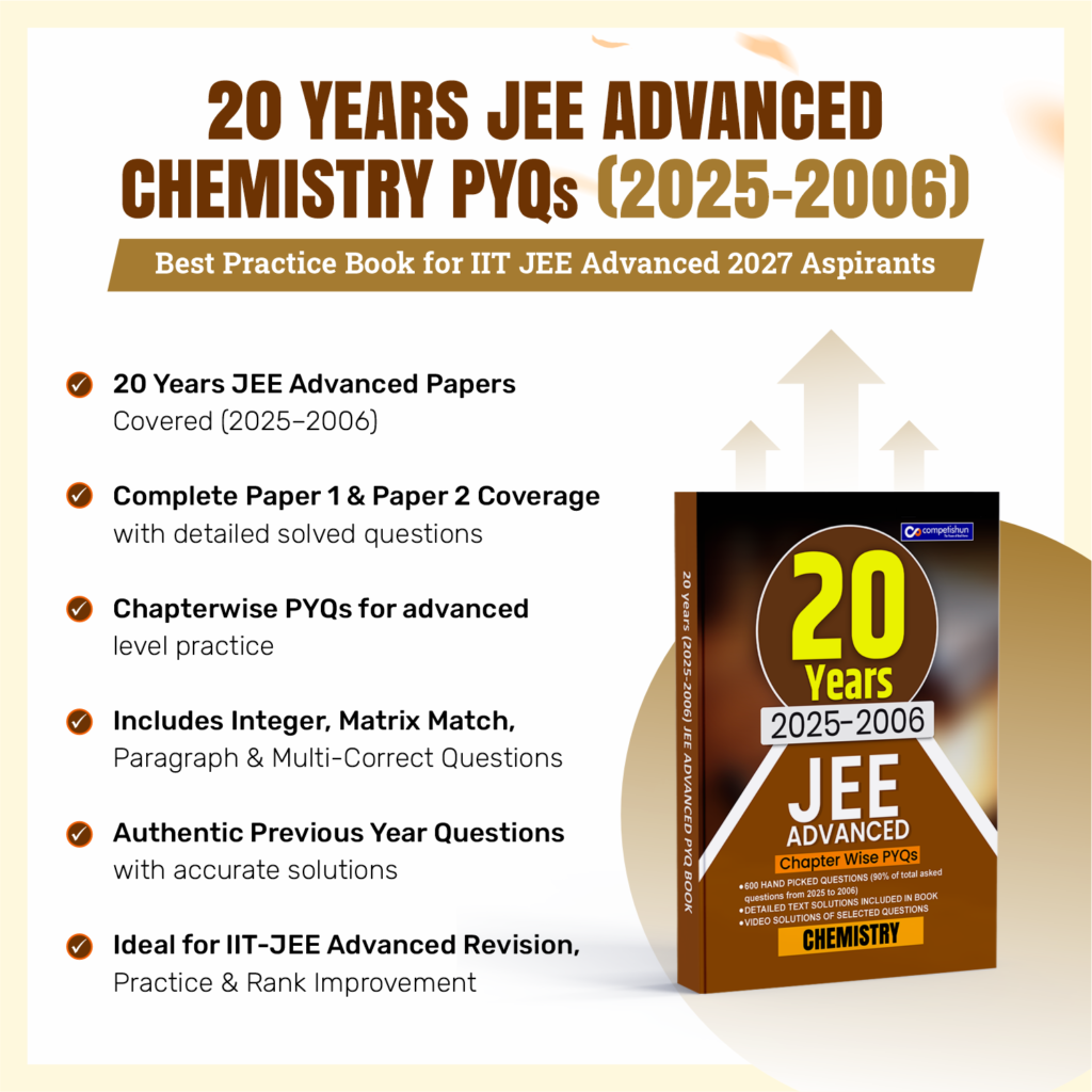 20 Years JEE Advanced Chemistry PYQ Book (2006-2025), Chapter-wise Previous Year Solved Papers with Detailed Solutions (JEE Advanced PYQ)