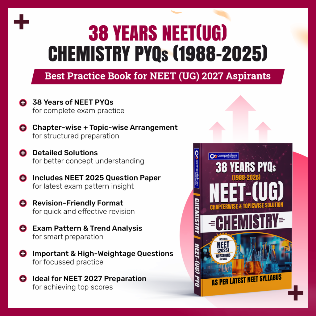 NEET (UG) Chemistry PYQ Book, 38 Years Chapter-wise & Topic-wise Previous Year Solved Papers (1988–2025) with Detailed Solutions