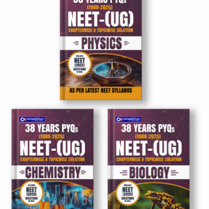 NEET (UG) Physics Chemistry Biology PYQ 3 Book Combo Set, 38 Years Chapter-wise & Topic-wise Previous Year Solved Papers (1988–2025) with Detailed Solutions