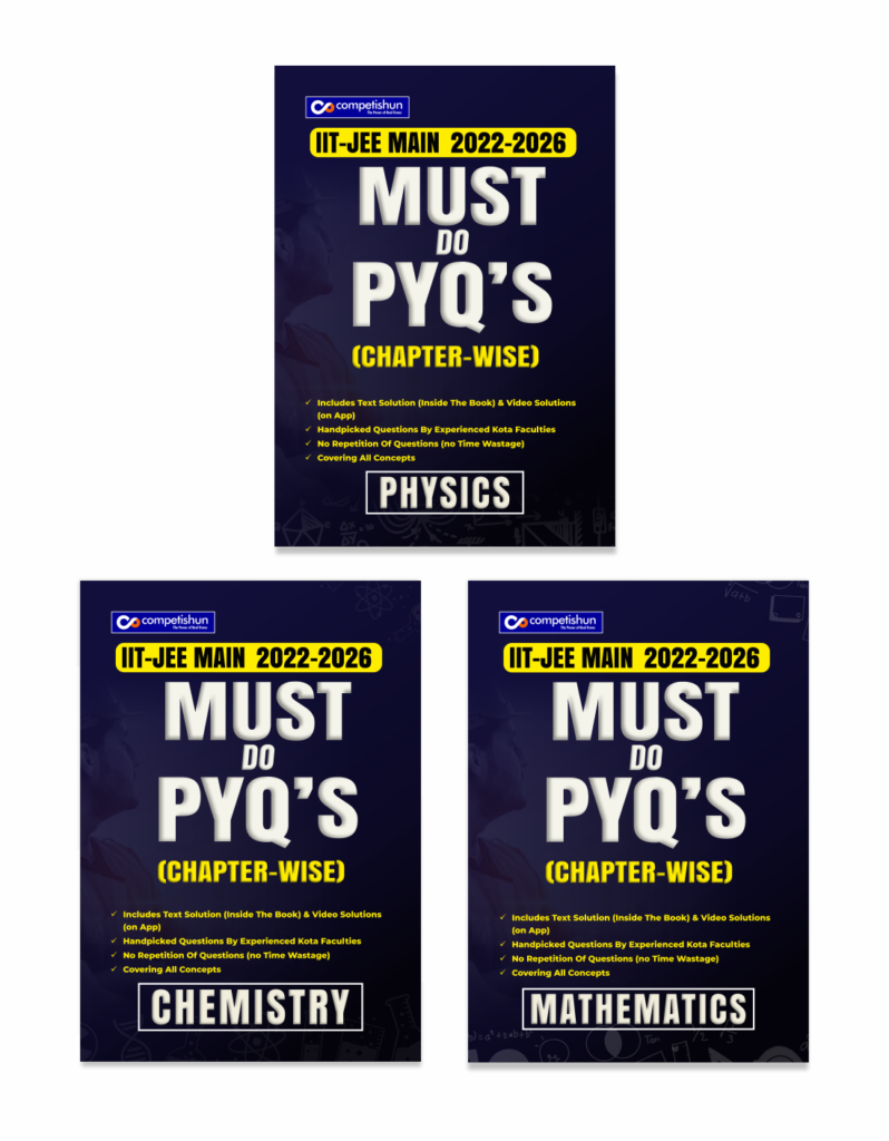 JEE Main PYQ PCM 3 Book Combo Set Physics Chemistry Mathematics Chapterwise Solved Papers Must Do PYQs Previous Year Questions 2026-2022