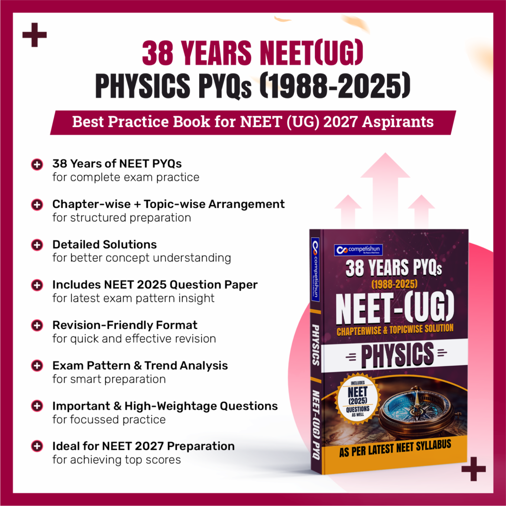 NEET (UG) Physics PYQ Book, 38 Years Chapter-wise & Topic-wise Previous Year Solved Papers (1988–2025) with Detailed Solutions